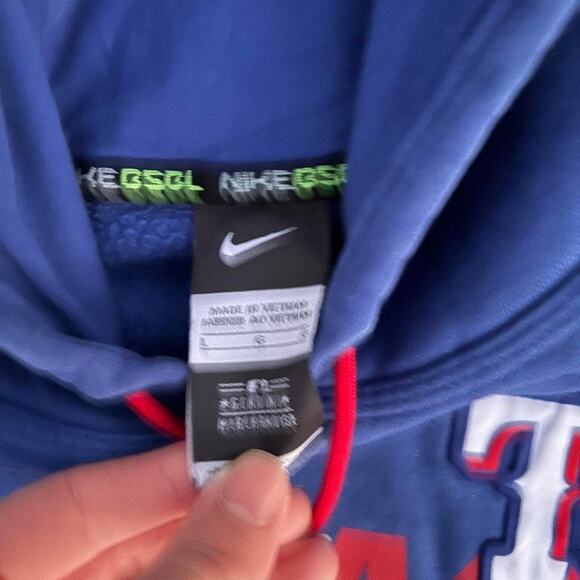 Y2k Nike Texas Rangers hoodie pullover size large baseball - Picture 3 of 4